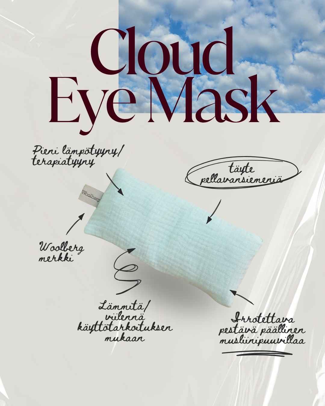 Cloud Eye Pillow – Pieni lämpötyyny rentoutumiseen☁️