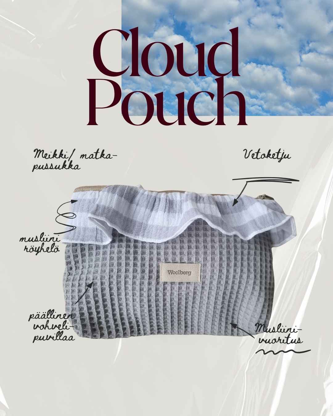 Cloud Pouch – suloinen frilla meikkipussi☁️