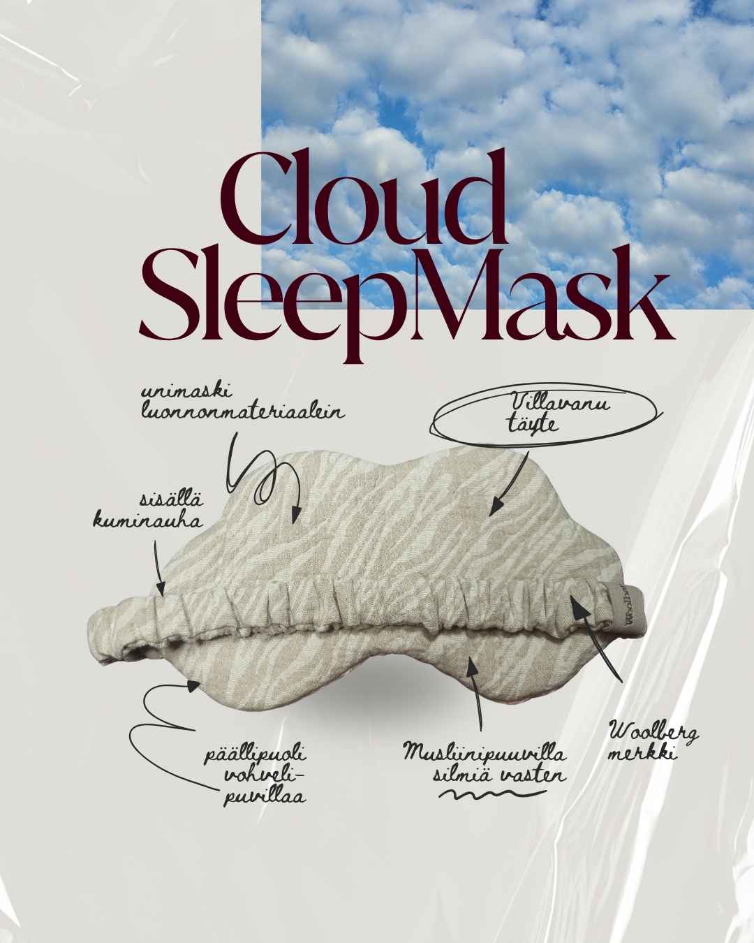 Cloud Sleep Mask – Unimaski pehmeisiin uniin ☁️